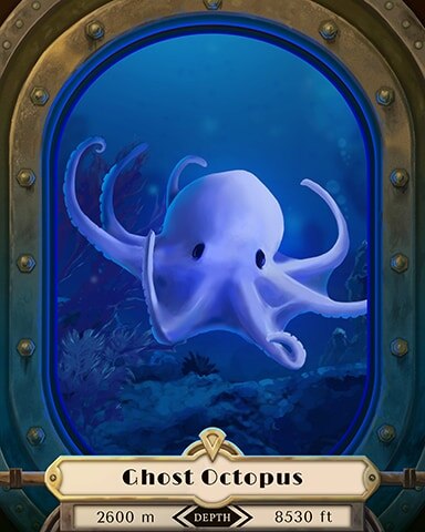Jigsaw Treasure Hunter HD Ghost Octopus Deep Sea Creatures Badge