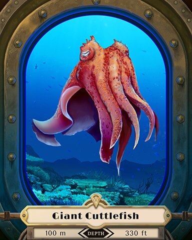 Word Whomp HD Giant Cuttle Fish Deep Sea Creatures Badge