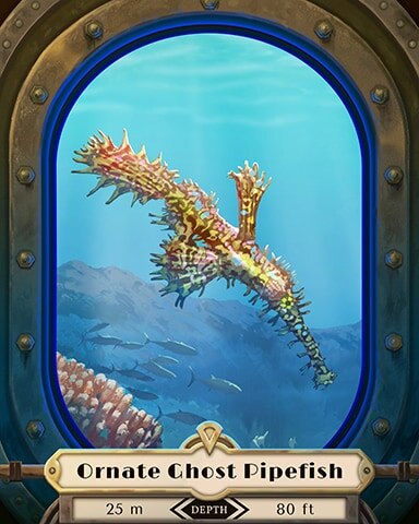 World Class Solitaire HD Ornate Ghost Pipefish Deep Sea Creatures Badge