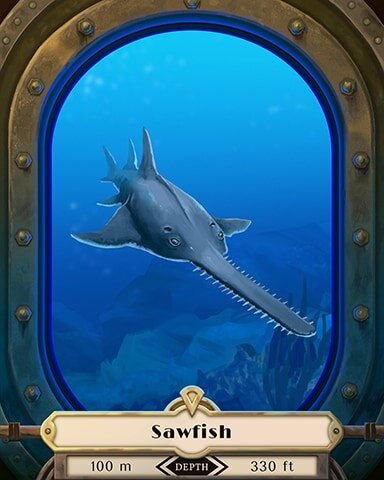 Sawfish Deep Sea Creatures Badge - Tri-Peaks Solitaire HD