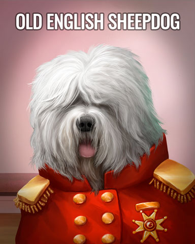 Mahjong Safari HD Old English Sheepdog Dogs in Disguise Badge