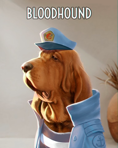 World Class Solitaire HD Bloodhound Dogs in Disguise Badge