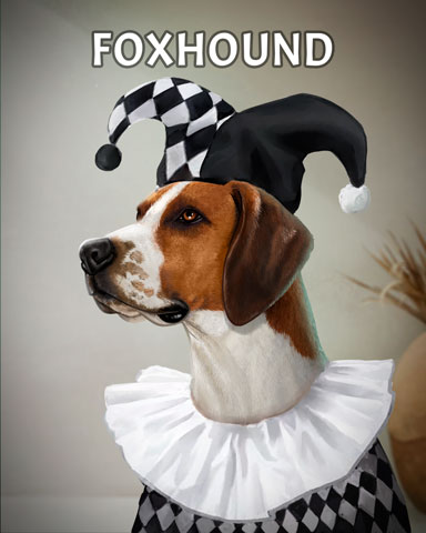 Jet Set Solitaire Foxhound Dogs in Disguise Badge