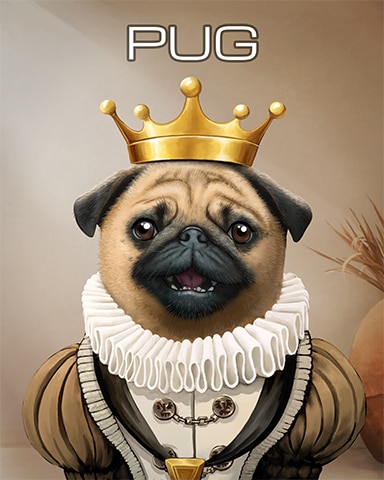 Tri-Peaks Solitaire HD Pug Dogs in Disguise Badge