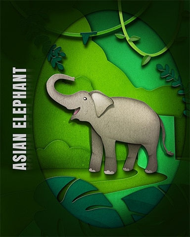 Pogo Asian Elephant Endangered Animals Badge