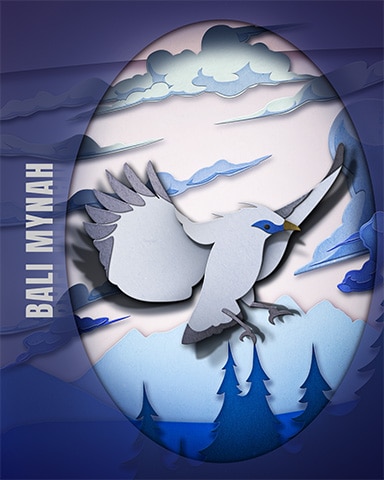 Pogo Bali Mynah Endangered Animals Badge