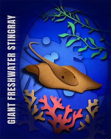 Pogo Giant Freshwater Stingray Endangered Animals Badge