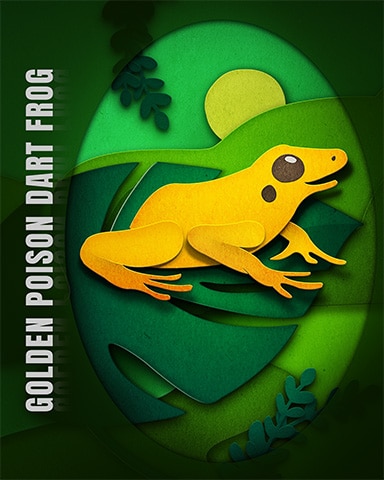 Pogo Golden Poison Dart Frog Endangered Animals Badge