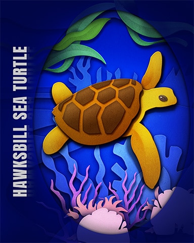 Pogo Hawksbill Sea Turtle Endangered Animals Badge