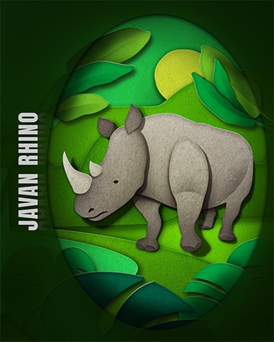 Pogo Javan Rhino Endangered Animals Badge