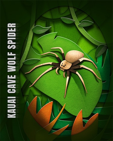 Pogo Kauai Cave Wolf Spider Endangered Animals Badge