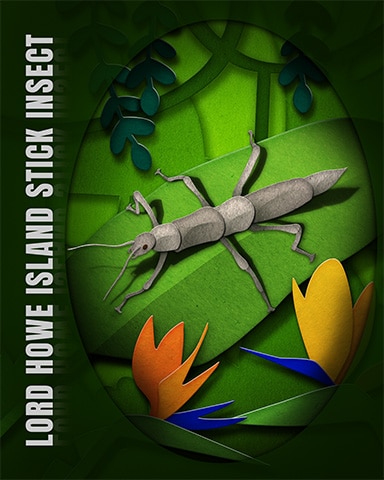 Pogo Lord Howe Island Stick Insect Endangered Animals Badge