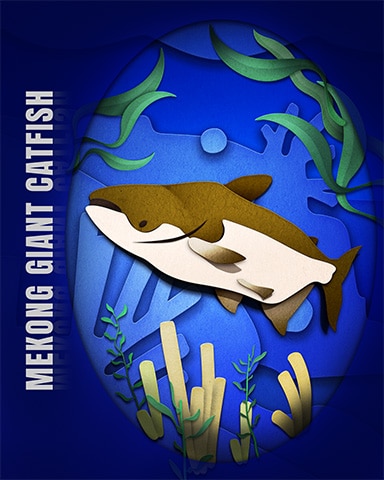 Pogo Mekong Giant Catfish Endangered Animals Badge