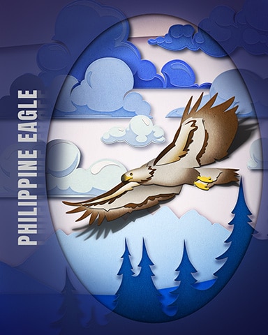 Pogo Phillipine Eagle Endangered Animals Badge