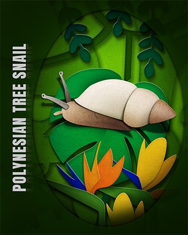 Pogo Polynesian Tree Snail Endangered Animals Badge