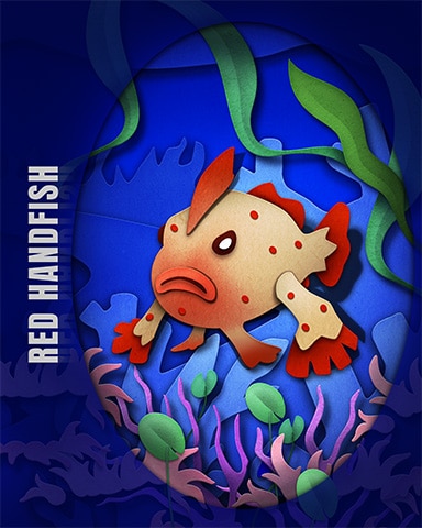 Pogo Red Handfish Endangered Animals Badge