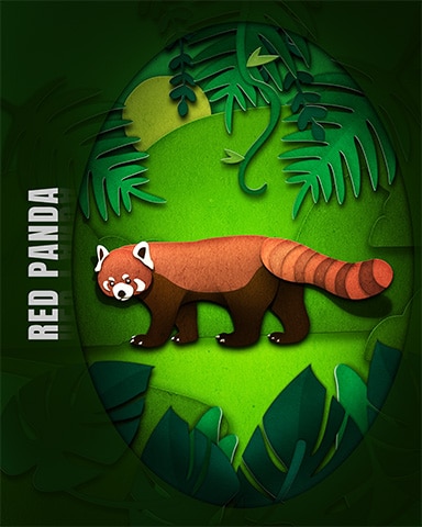 Pogo Red Panda Endangered Animals Badge