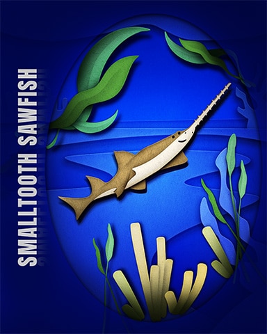 Pogo Smalltooth Sawfish Endangered Animals Badge