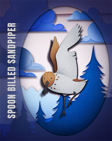 Pogo Spoon Billed Sandpiper Endangered Animals Badge