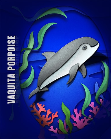 Pogo Vaquita Porpoise Endangered Animals Badge