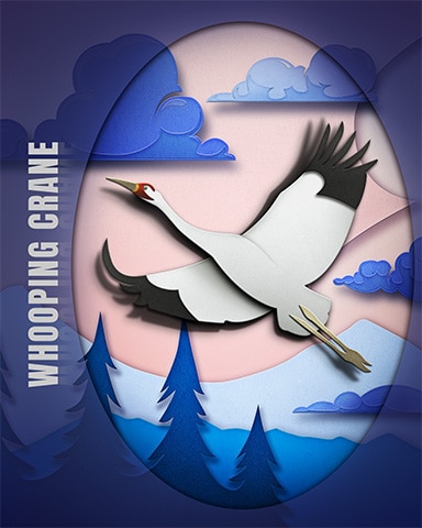 Pogo Whooping Crane Endangered Animals Badge
