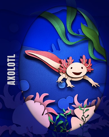 Pogo Axolotl Endangered Animals Badge