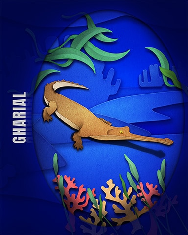 Pogo Gharial Endangered Animals Badge
