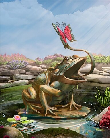 Frog with Butterfly Garden Friends Badge - Pogo Slots