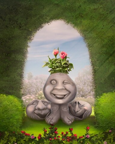 Funny Faces Garden Friends Badge - Canasta HD