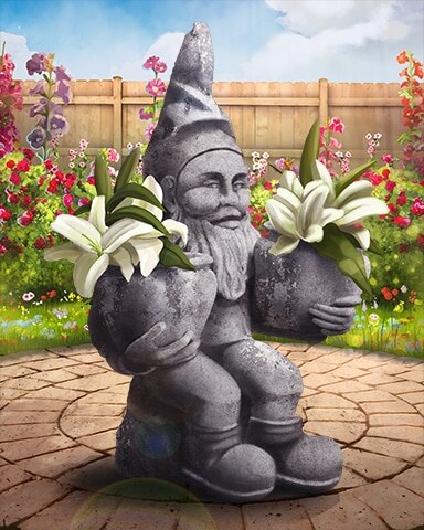 Gnome Planter Garden Friends Badge - World Class Solitaire HD