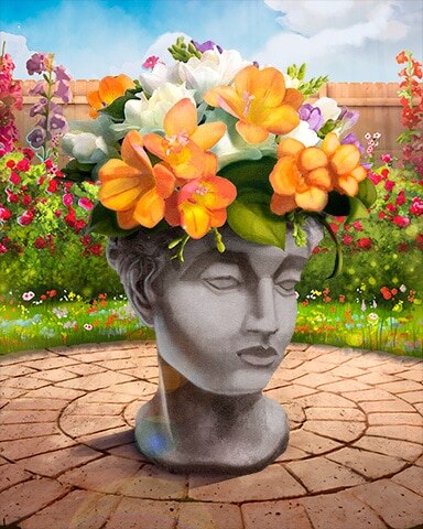Large Head Planter Garden Friends Badge - Tri-Peaks Solitaire HD