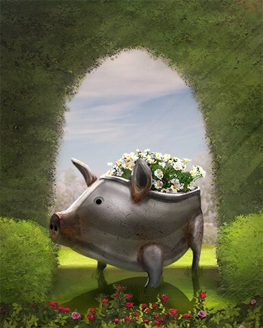 Pig Planter Garden Friends Badge - Word Whomp HD