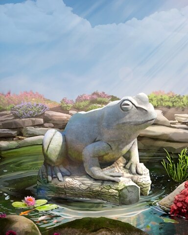 Sitting Frog Garden Friends Badge - Tri-Peaks Solitaire HD