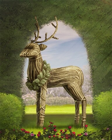 Wooden Deer Garden Friends Badge - Canasta HD