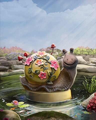 Snail Fountain Garden Friends Badge - Spades HD