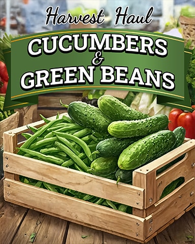 Cucumbers and Green Beans Harvest Haul Badge - Snowbird Solitaire