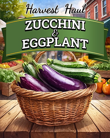 World Class Solitaire HD Zucchini and Eggplant Harvest Haul Badge