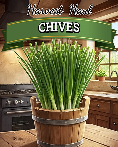 Chives Harvest Haul Badge - Garden Blast