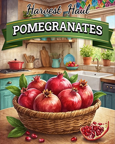Poppit! Bingo Pomegranates Harvest Haul Badge