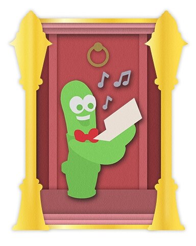 Spike Carol Holiday Cards Badge - Poppit! Bingo