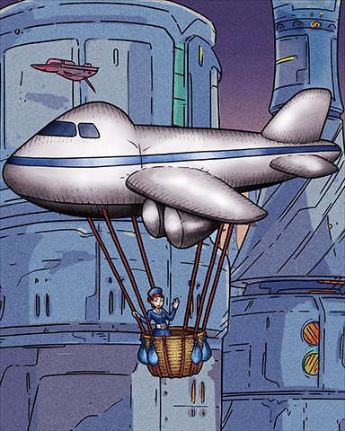 Snowbird Solitaire Airplane Hot Air Balloons Badge