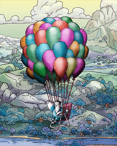 Spades HD Lawn Chair Hot Air Balloons Badge