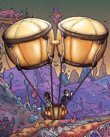 Word Whomp HD Bongo Hot Air Balloons Badge