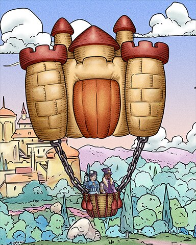 Garden Blast Castle Hot Air Balloons Badge