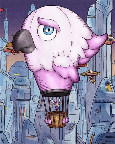 Mahjong Safari HD Sir Burnaby Hot Air Balloons Badge