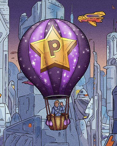 Spades HD Pogi Star Teardrop Hot Air Balloons Badge