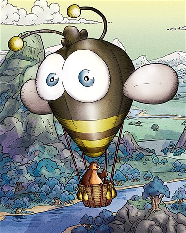 Tri-Peaks Solitaire HD Tumblebees Hot Air Balloons Badge