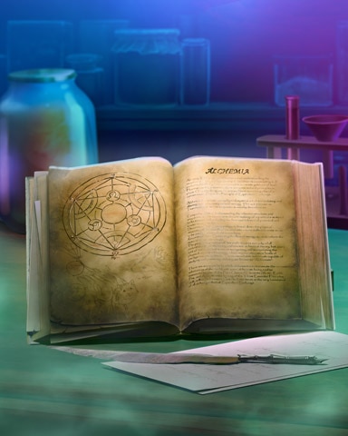 Alchemy Book Mad Scientist Lab Badge