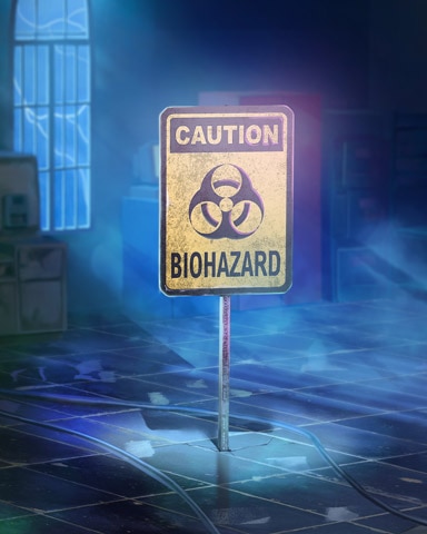 Biohazard Sign Mad Scientist Lab Badge
