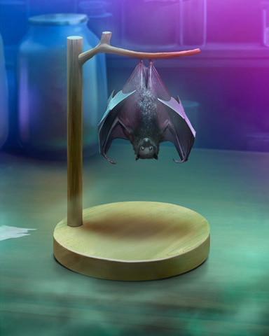 Hanging Bat Mad Scientist Lab Badge